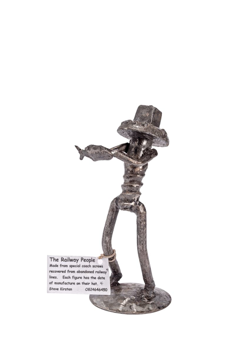 Fisher Person 2 (after) - with label sculpture